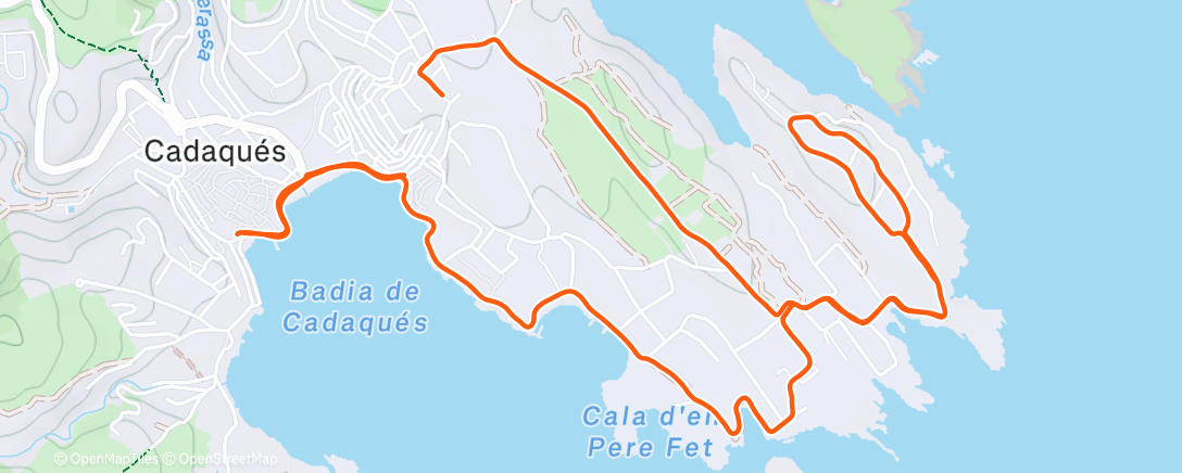 Map of the activity, Carrera a la hora del almuerzo