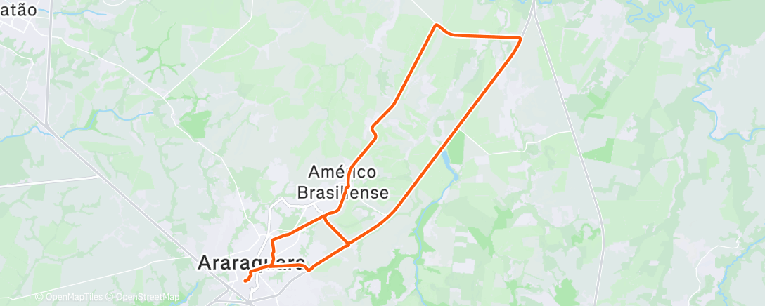 Map of the activity, Bicicleta