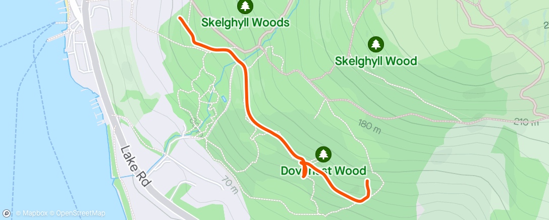 Map of the activity, Warrior O -Skelghyll Woods revisited after 40 years