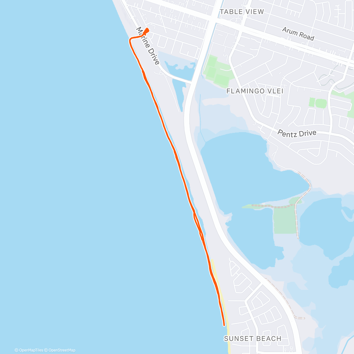 Map of the activity, Arnie birthday walk