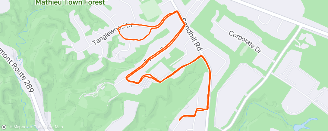 Map of the activity, Morning 30# ruck