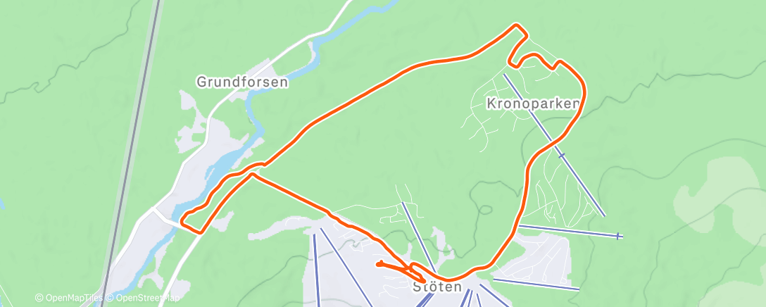 Map of the activity, Lunch Run