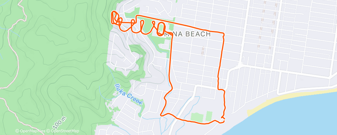 Map of the activity, Track with Sarah