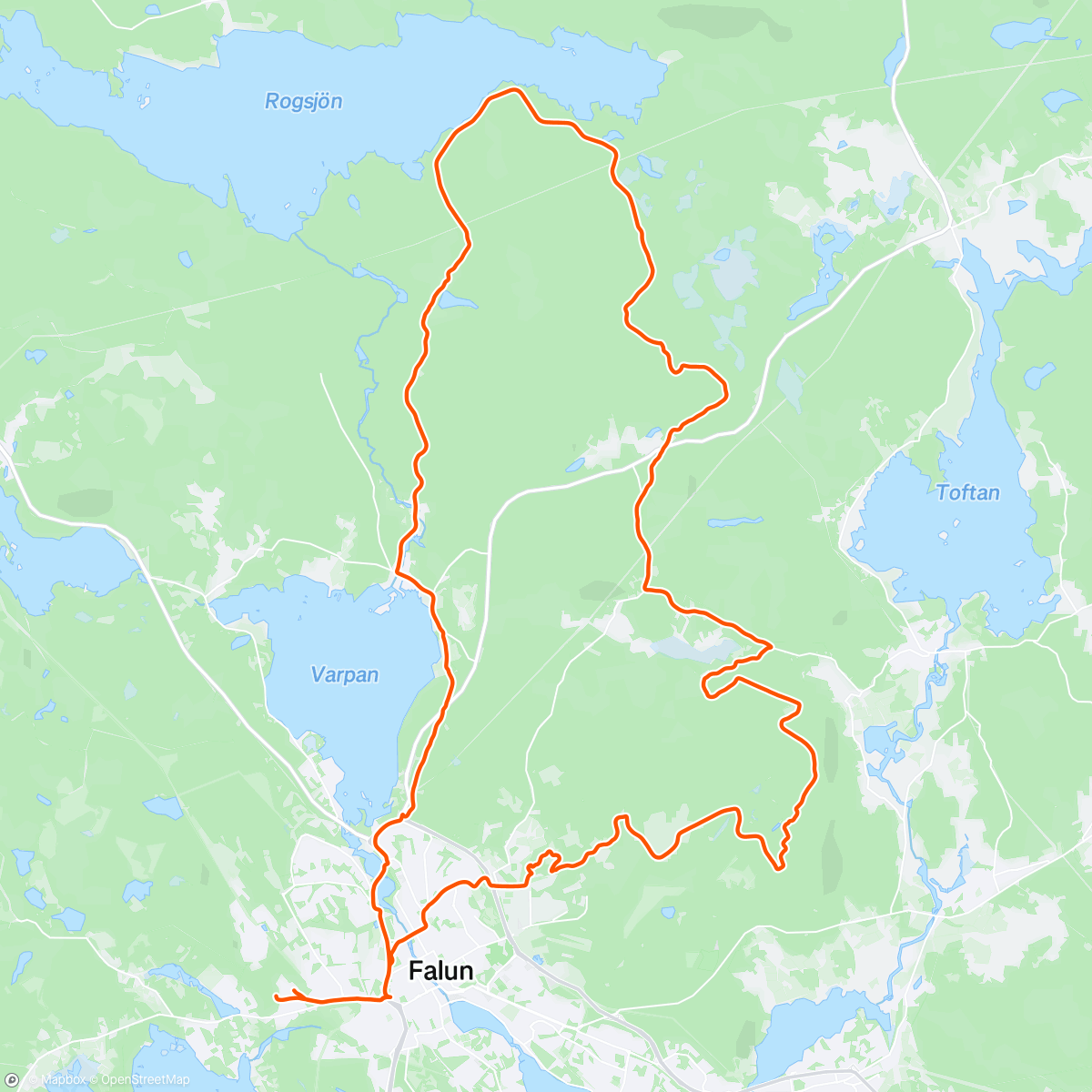 Map of the activity, Sjukt fin och trevlig graveltur