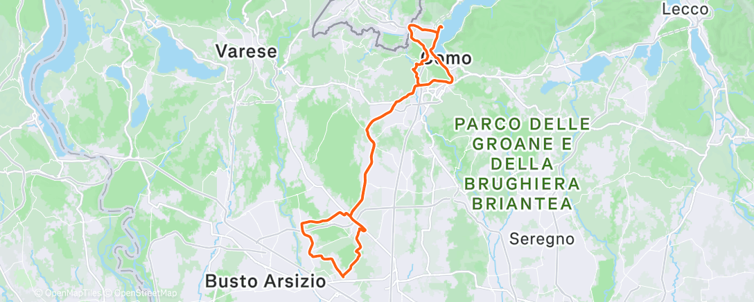 Map of the activity, San Fermo-Cernobbio