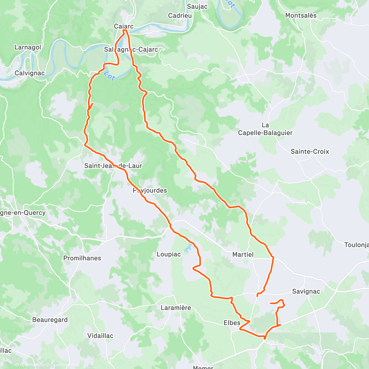 Map of the activity, S’embourber, aller voir le Lot, avoir la flemme d’en faire plus