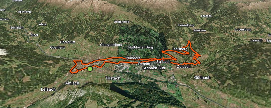 Map of the activity, Mountainbike-Fahrt am Nachmittag