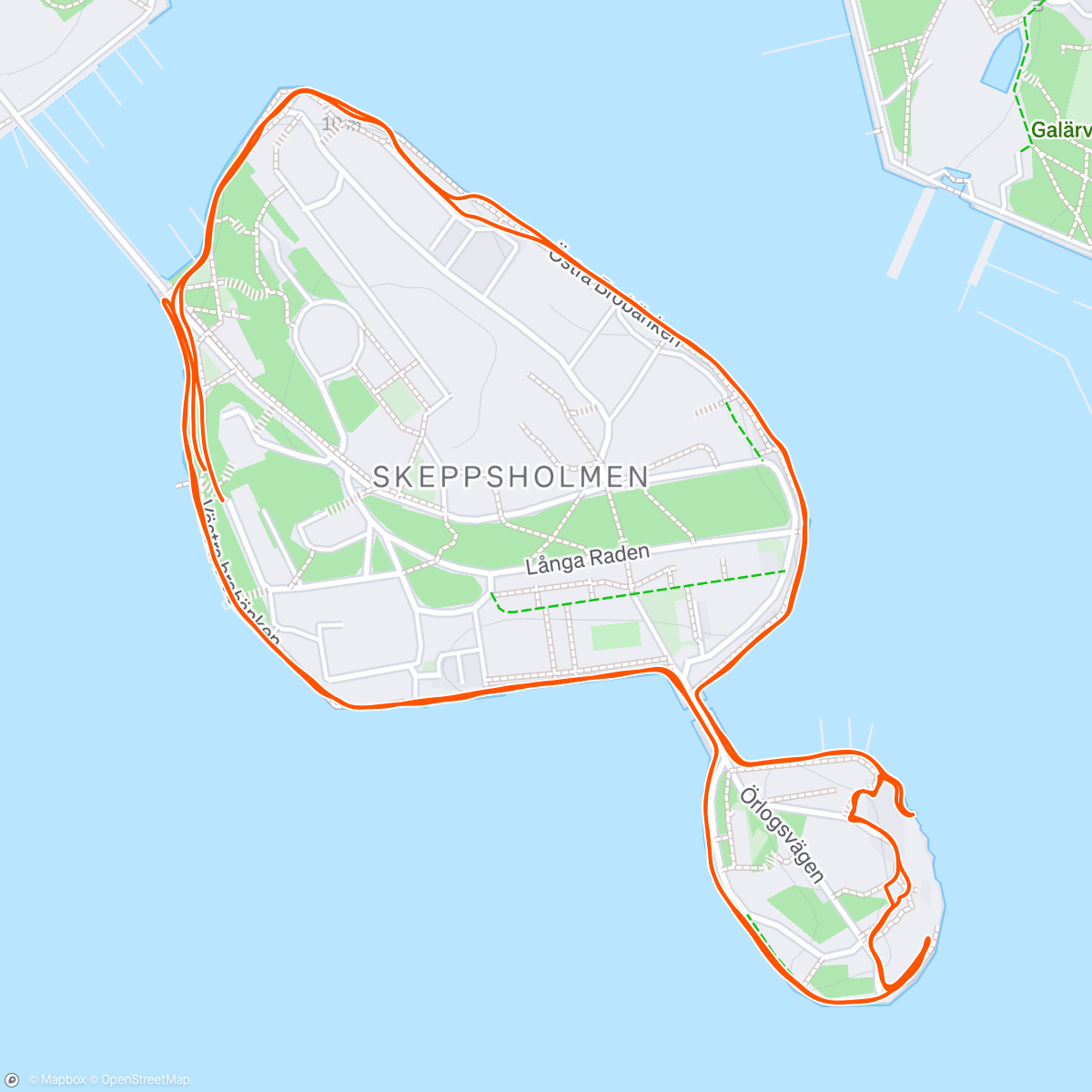 Map of the activity, Morning Run