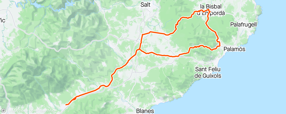 Map of the activity, Vuelta Gironina