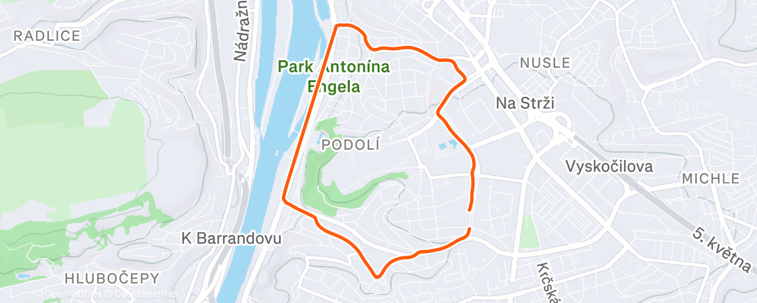 Map of the activity, Lunch Run