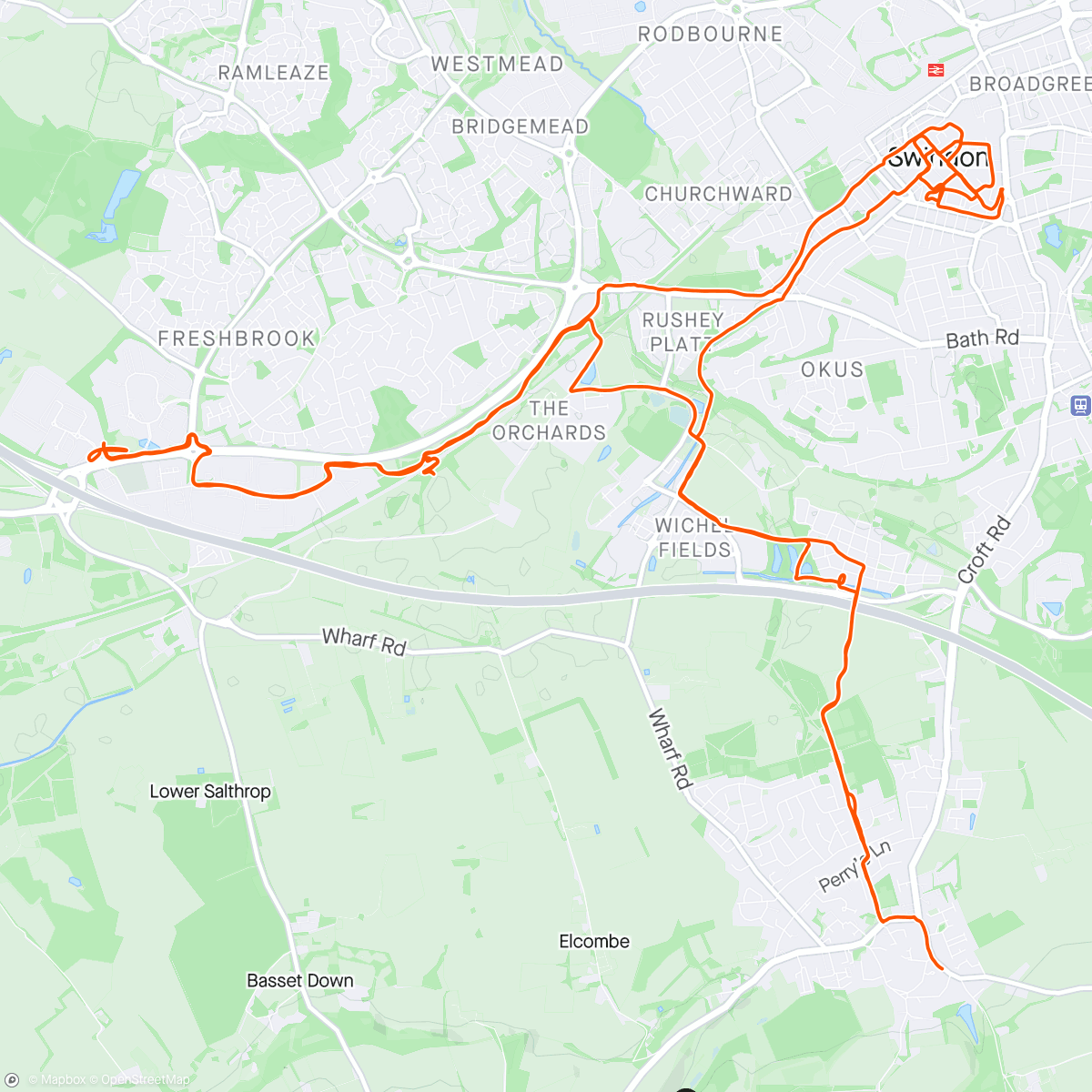 Map of the activity, Leg Warmer 🦵 easy 15+ miles