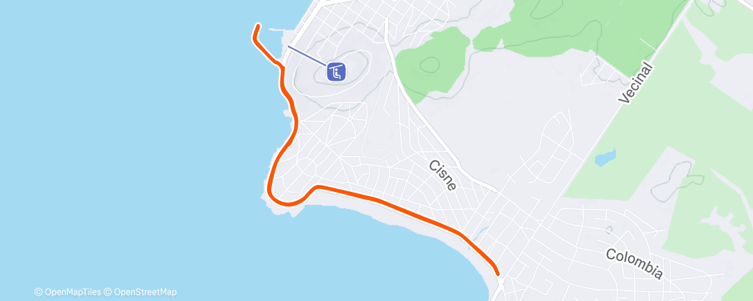 Map of the activity, Morning Run