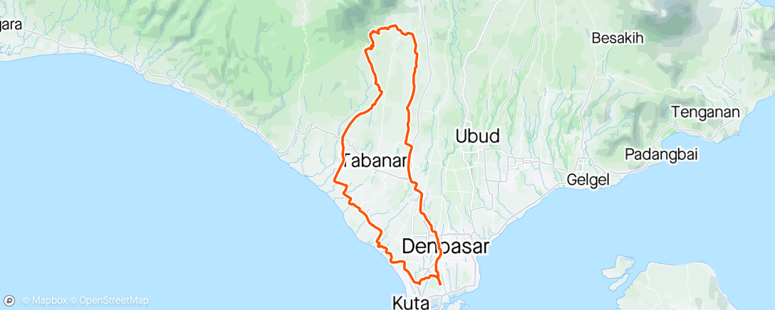 Map of the activity, DMCT Iwir2 Jatiluwih Ride