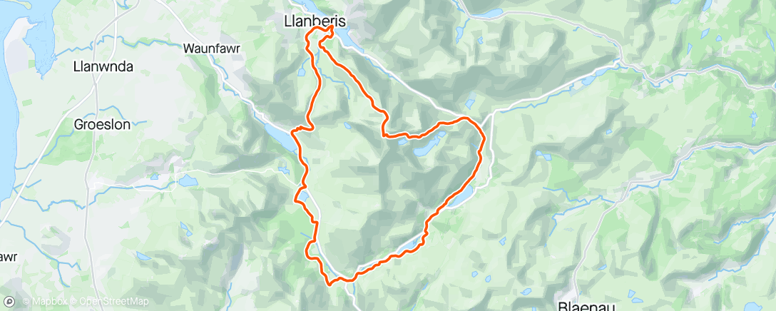 Map of the activity, 1 hr 30 after finishing the 24 hr Snowdon race we have a bash at the Xterra Snowdonia Trail Marathon.  🥵🤣🤣