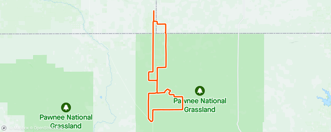Map of the activity, Pawnee Grasslands Gravel