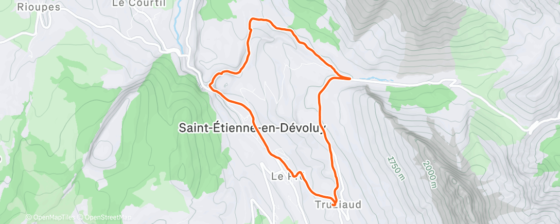 Map of the activity, Lunch Walk