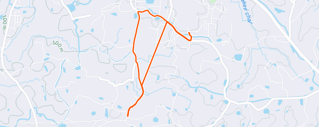 Map of the activity, Tuesday Morning Ride