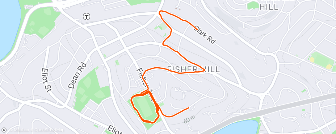 Map of the activity, Morning Run