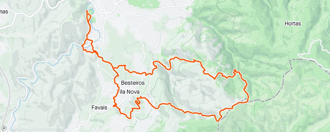Map of the activity, Abutres Skyrace