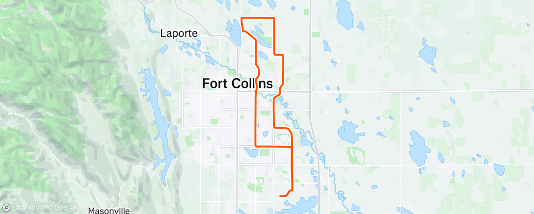 Map of the activity, Evening Ride