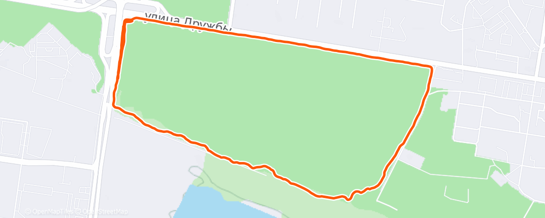 Map of the activity, Утренний забег