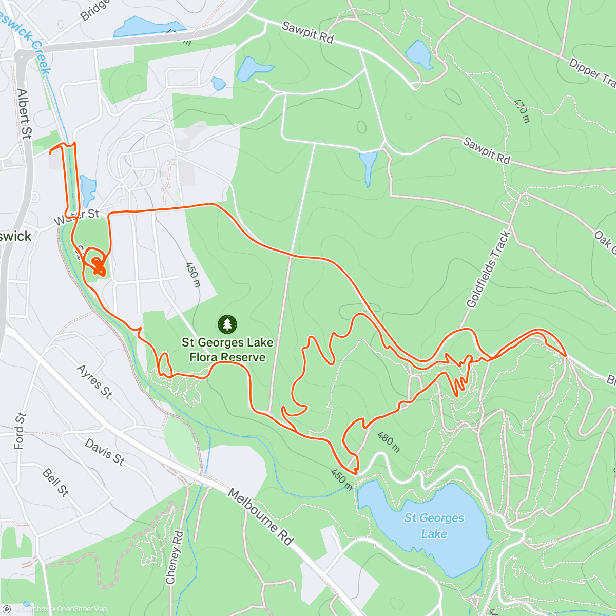 Map of the activity, Hello Creswick Trails! 🚵‍♂️