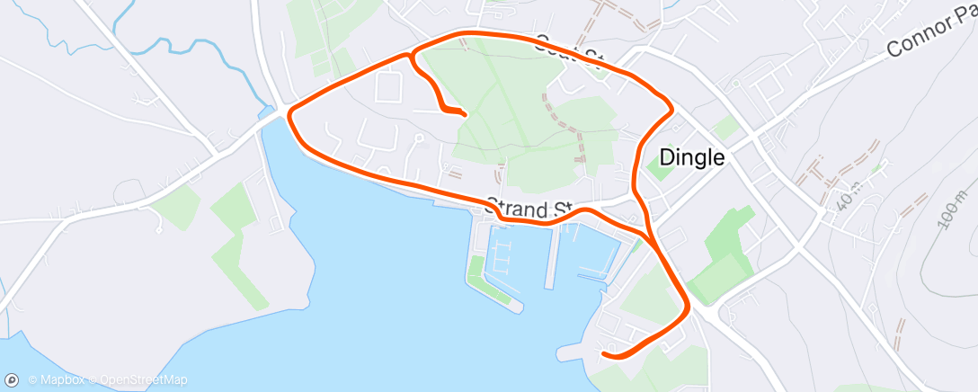 Map of the activity, Dingle run before breakfast