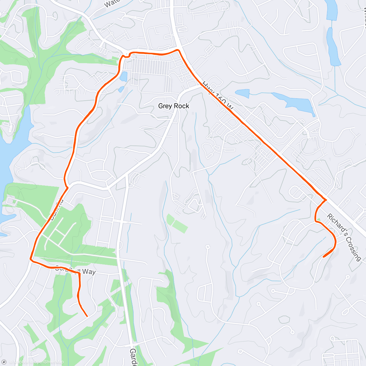 Map of the activity, Morning Run