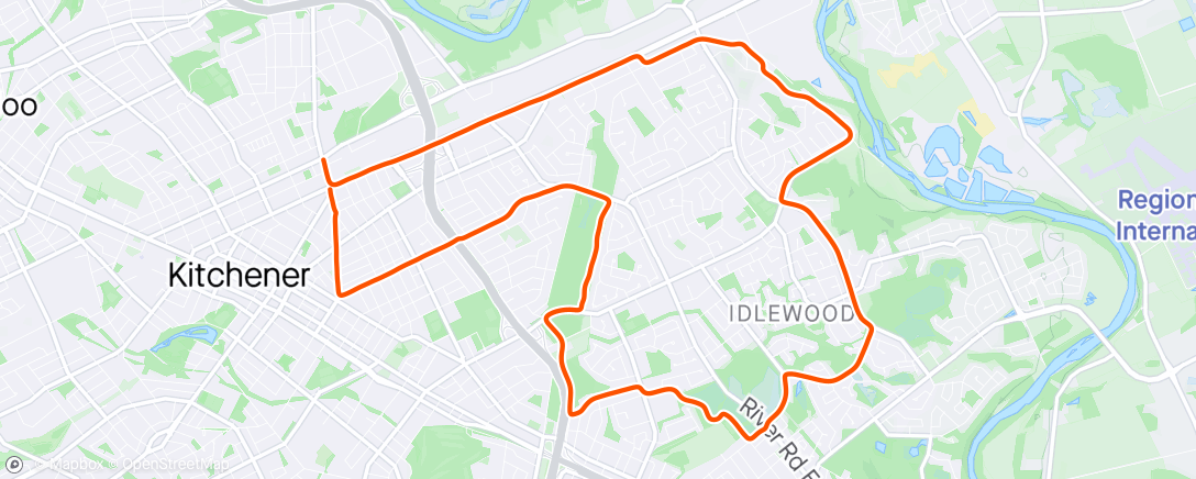 Map of the activity, Morning Rip with Toronto half marathon crew