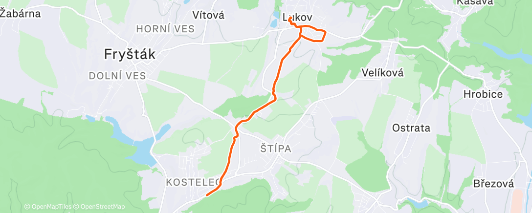 Map of the activity, Morning Run