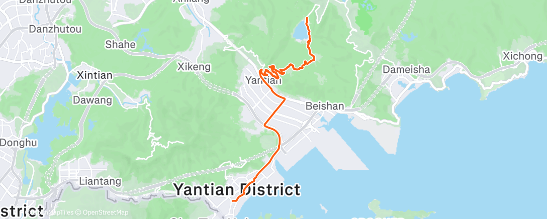 Map of the activity, Morning Ride
