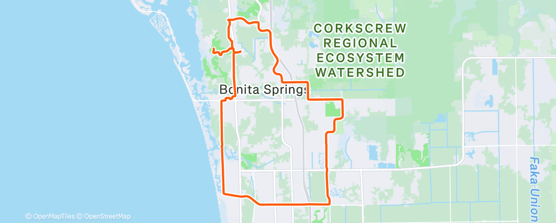 Map of the activity, French Toast Watts