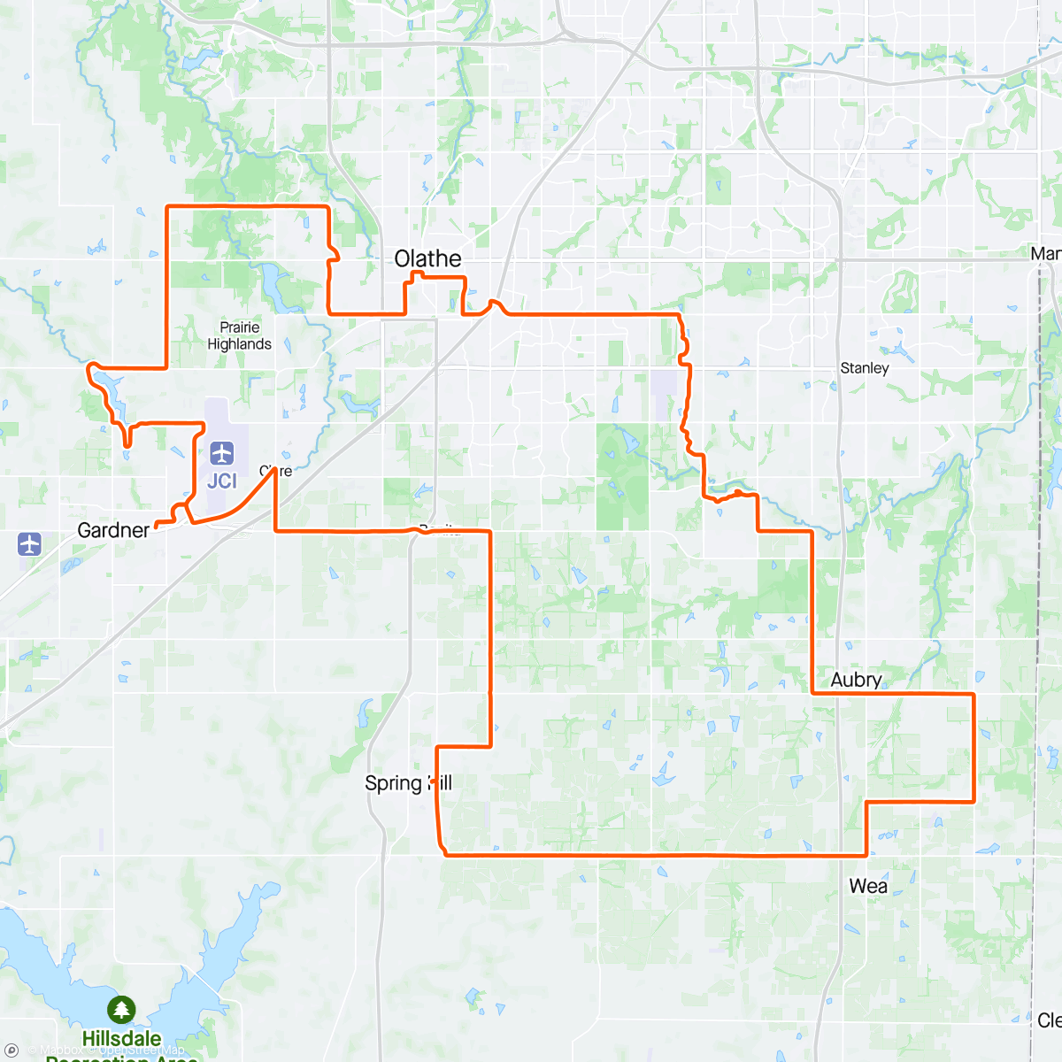 Map of the activity, Kansas Long Haul