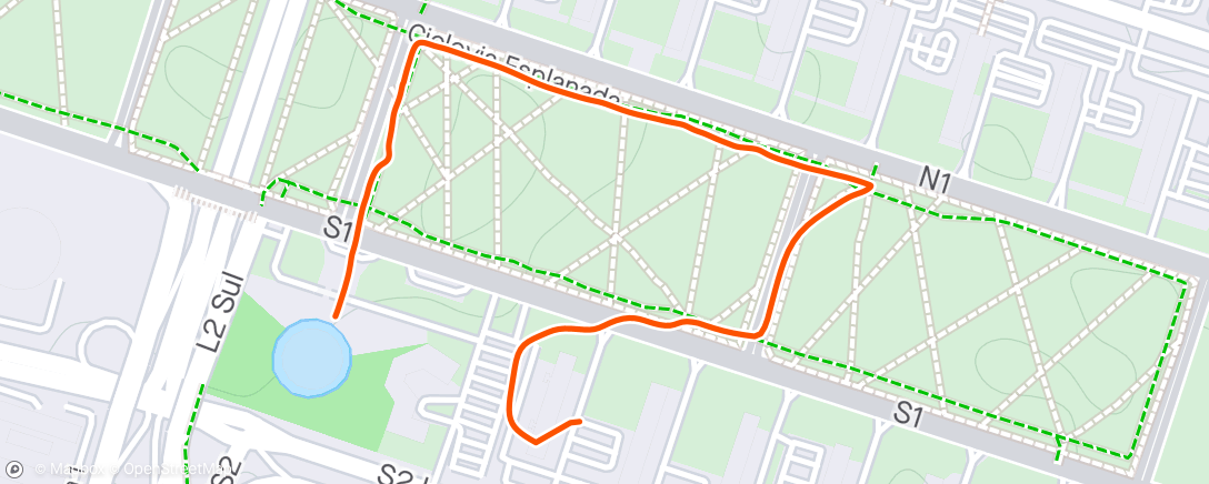 Mapa da atividade, Caminhada noturna