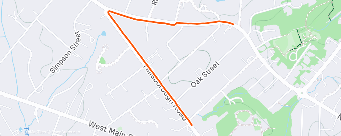 Map of the activity, Evening Run 🌙