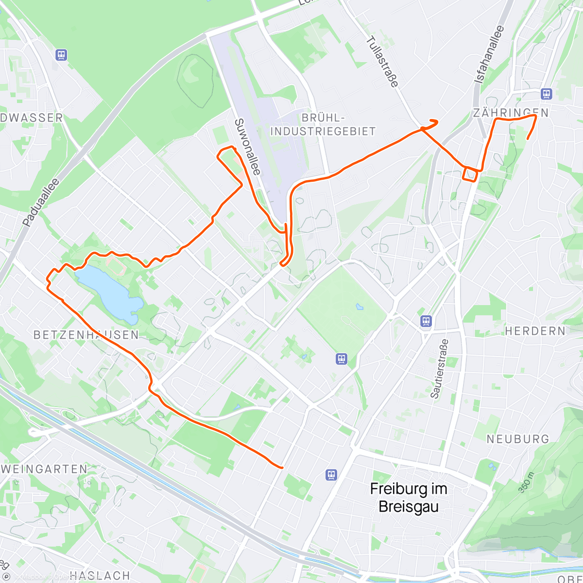 Map of the activity, Europapark Stadium & Solarüberdachter Fahrradweg | Freiburg
