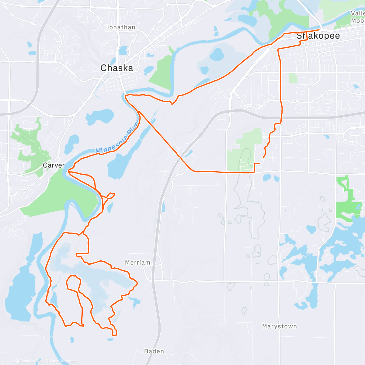 Map of the activity, Kyle’s Fat Swamp