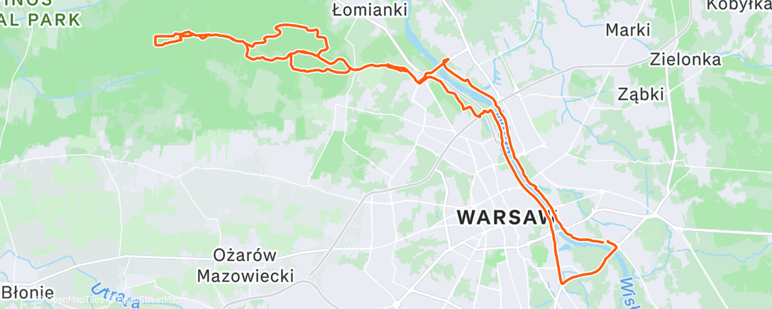 Map of the activity, Morning Ride