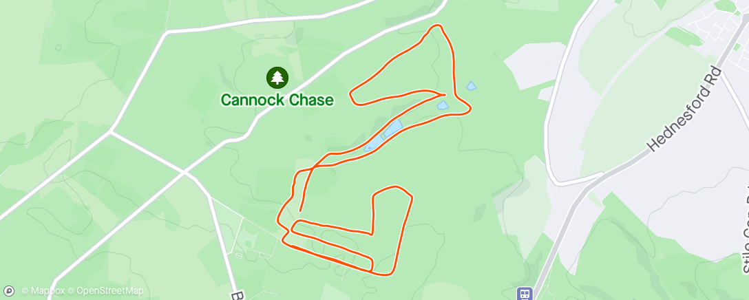 Map of the activity, Run 1 of the spring treble series.
