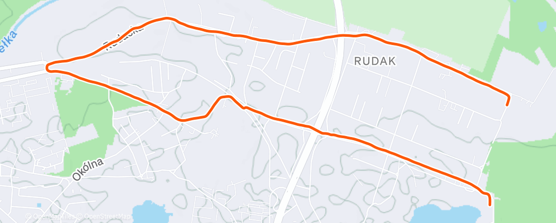 Map of the activity, Afternoon Run