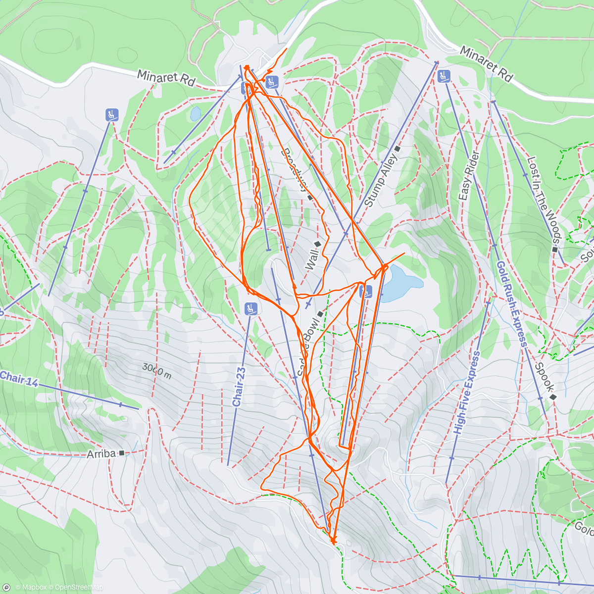 Map of the activity, Memorial Day shred with the family