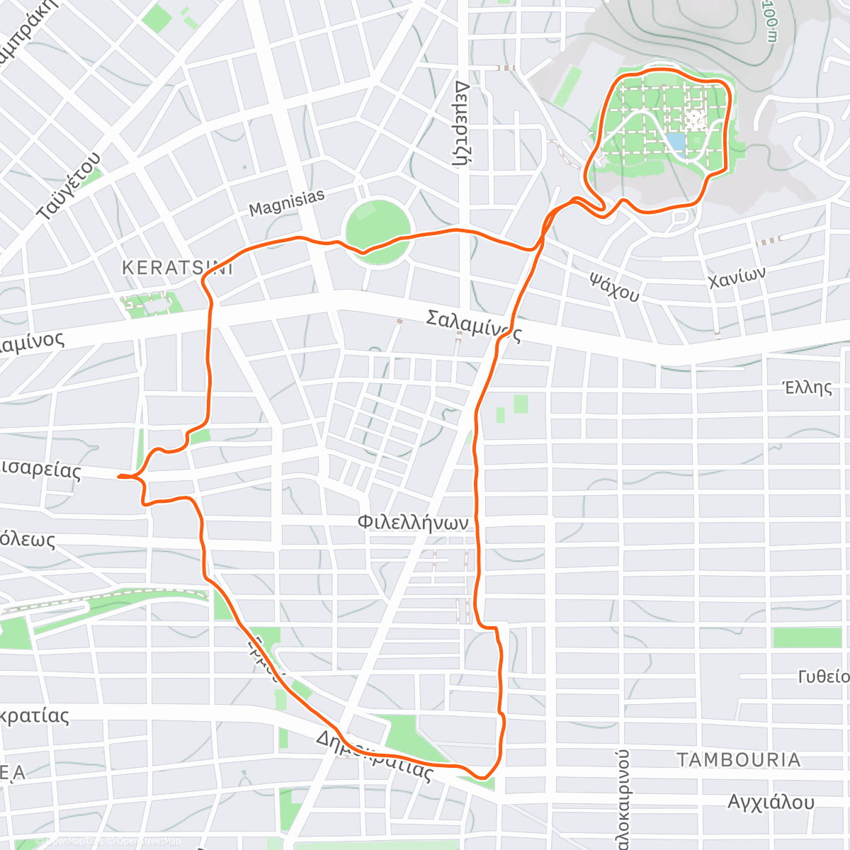 Map of the activity, Morning Walk