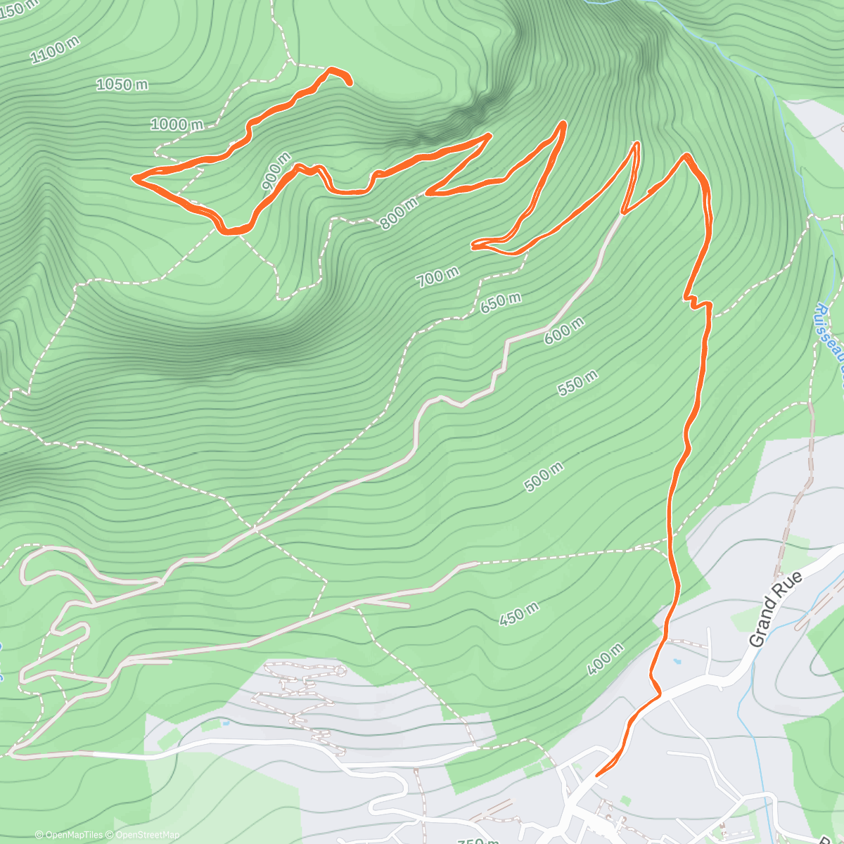 Map of the activity, Mont de Gresy