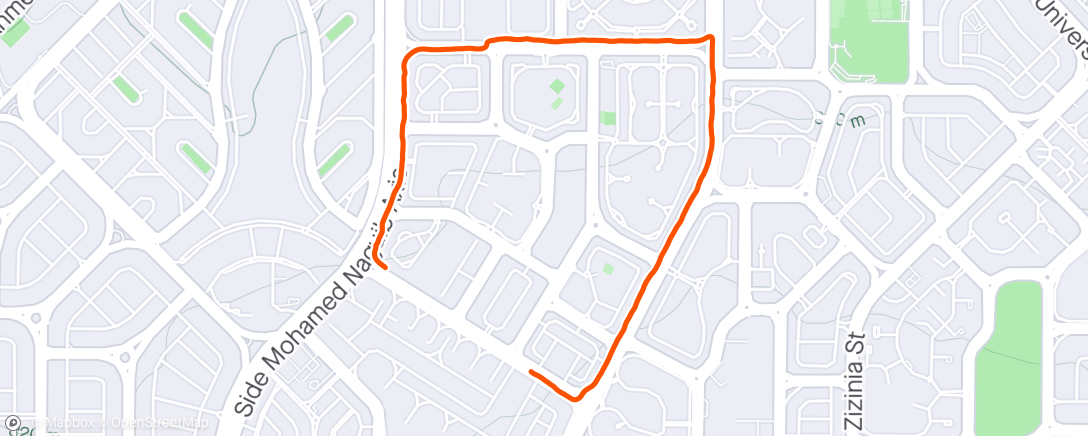 Map of the activity, Outdoor Run