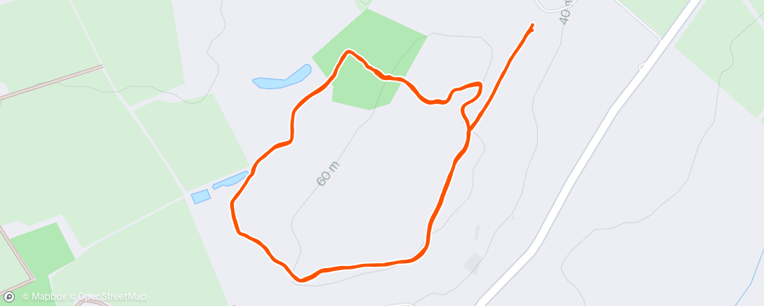 Map of the activity, Whitekirk Hill Parkrun (number 93)
