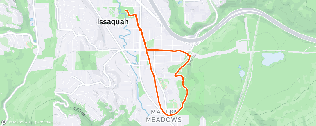 Map of the activity, Morning Trail Run