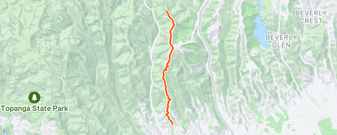 Map of the activity, Afternoon Trail Run
