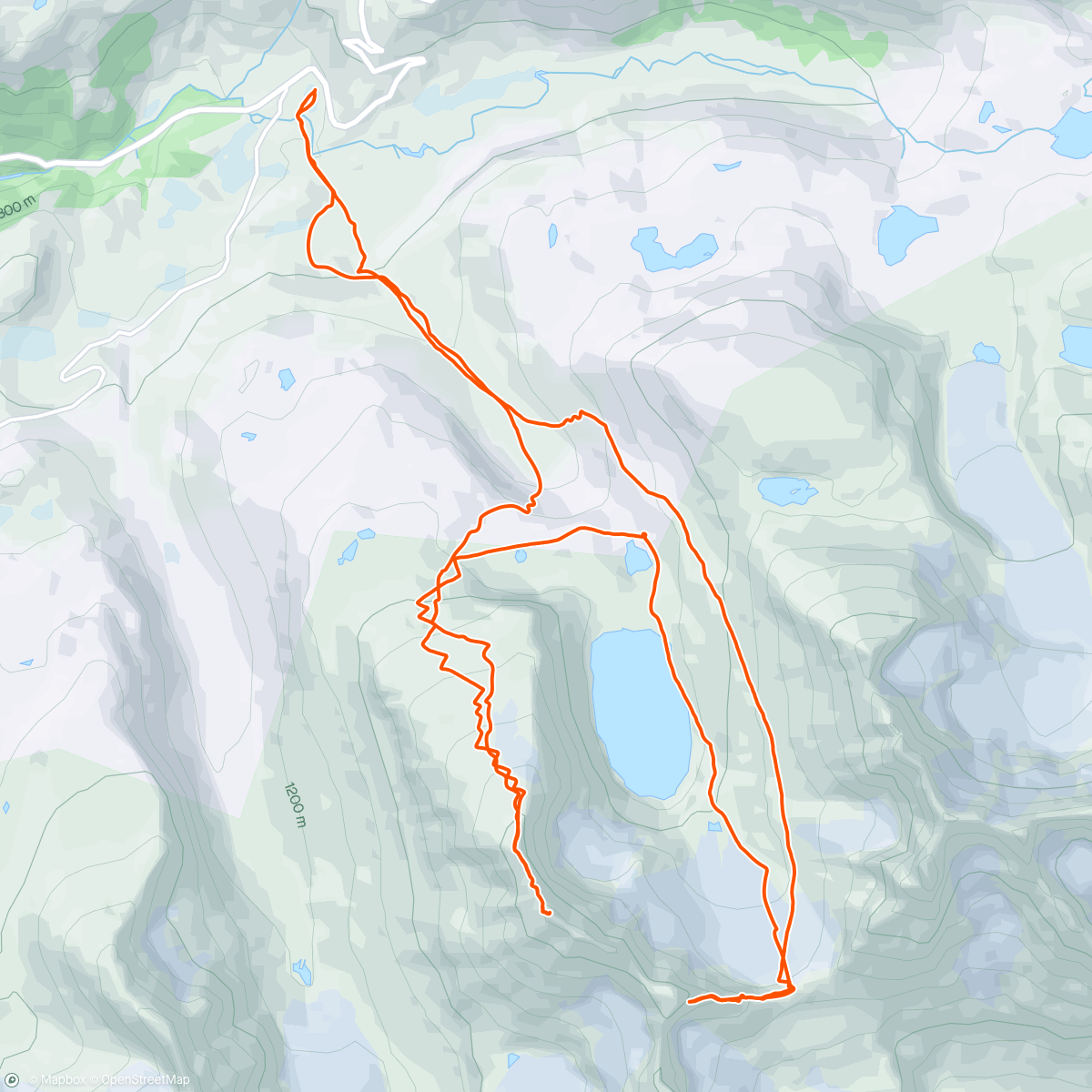 Mapa da atividade, Den lange veien til Store Dyrhaugstind