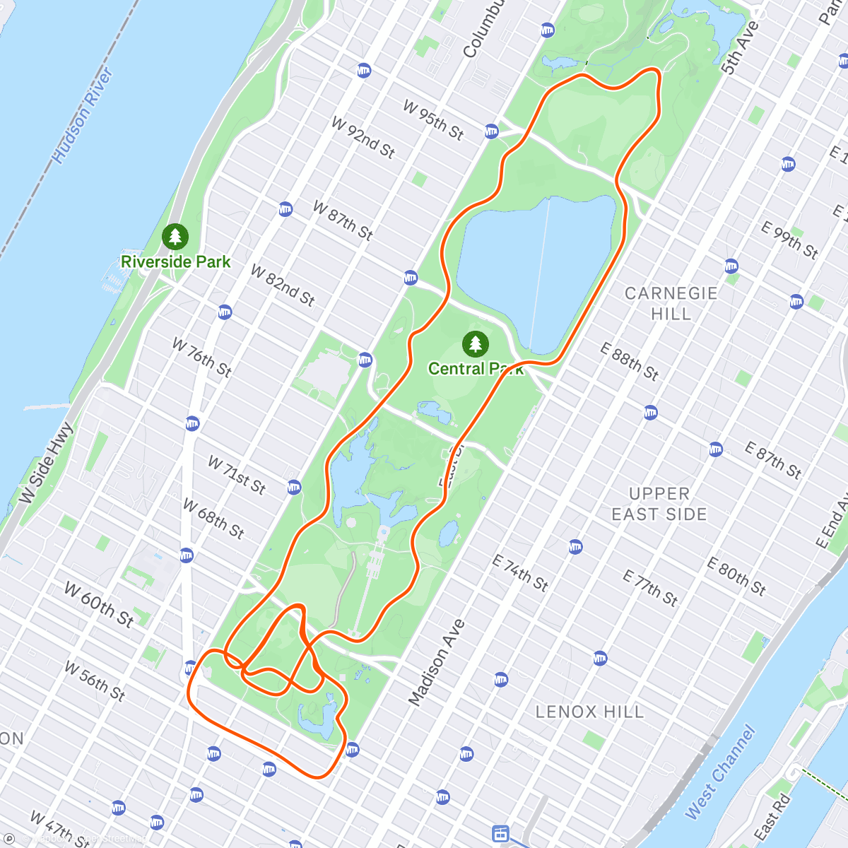 Map of the activity, Kurzzeitig den Nikolaus gesehen. 🎅🏼Zwift - Hard Starts #2 on Lady Liberty in New York