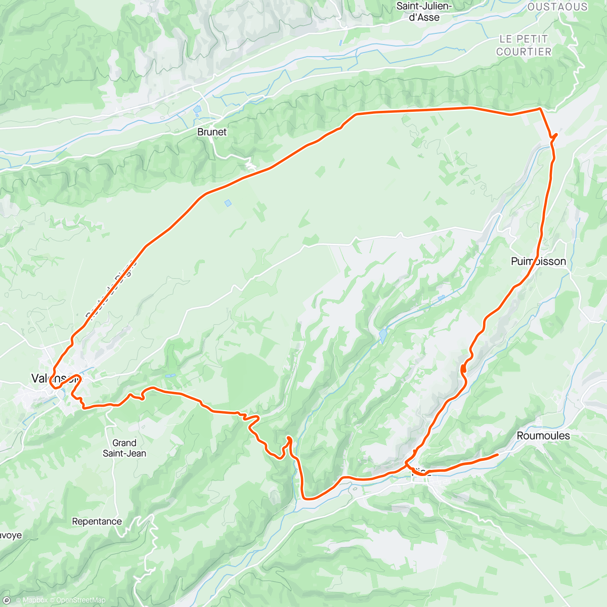 Mapa da atividade, Plateau de Valensole